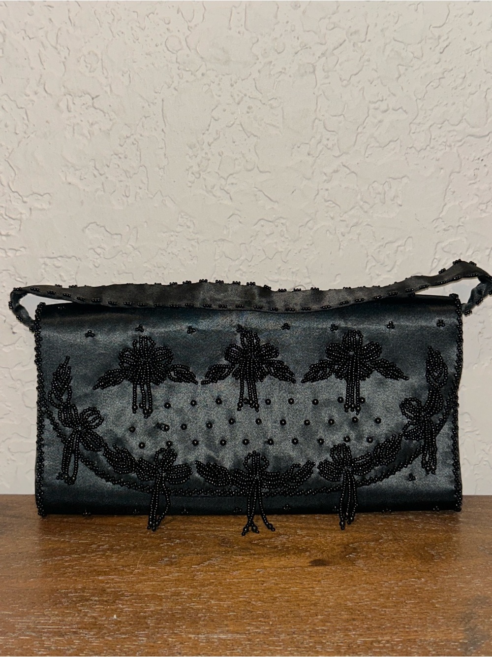 Vintage Bon Soir Beaded Evening Purse Bag